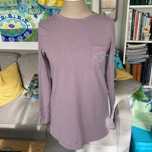 IVORY ELLA Long Sleeve Tee Shirt S Purple VGUC